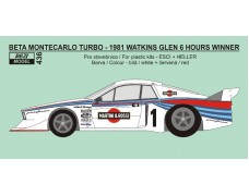 Decal – Lancia Beta Montecarlo Turbo - 1981 Watkins Glen 6 hours winner 1/24